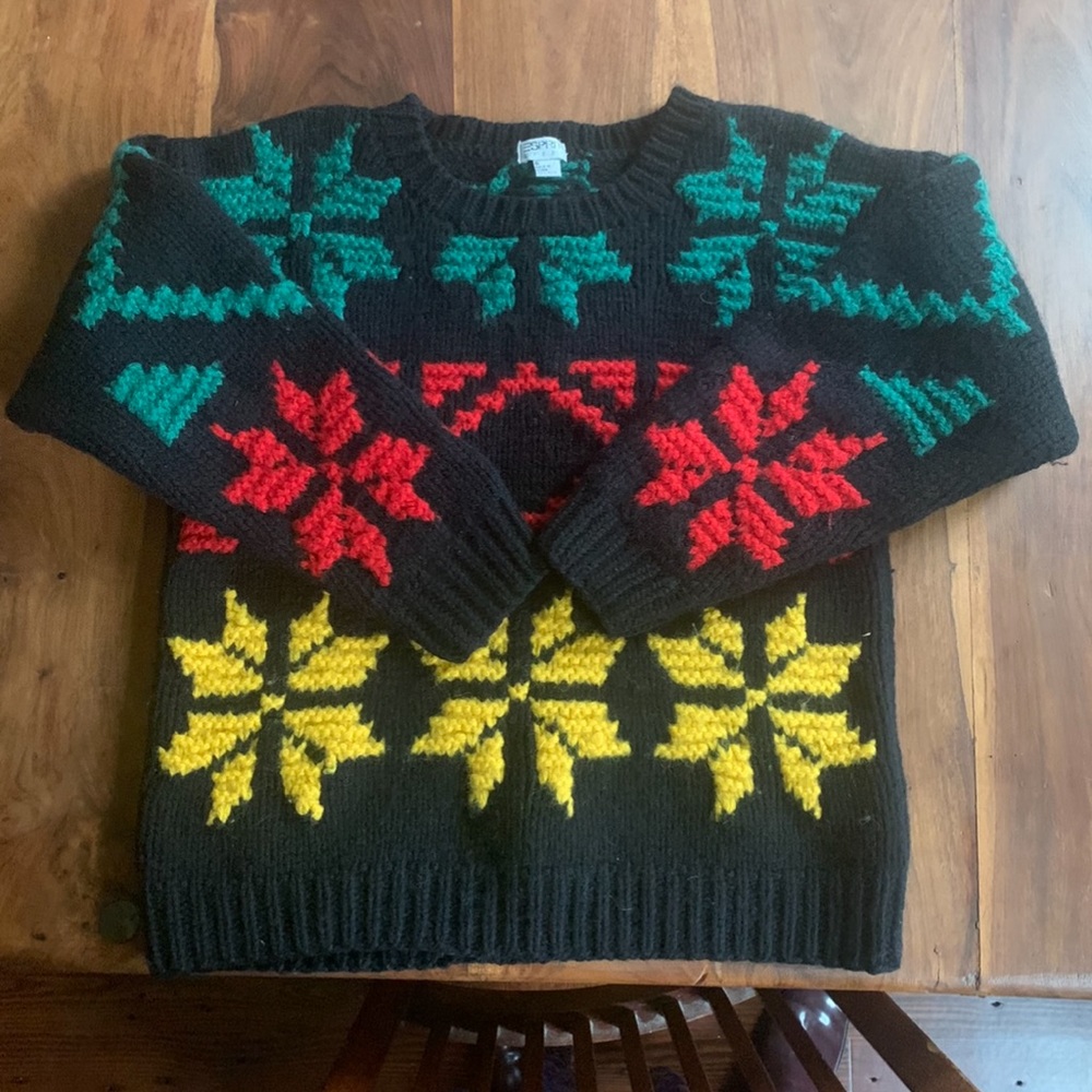 VTG WINTER HOLIDAY ESPIRIT THICK SWEATER